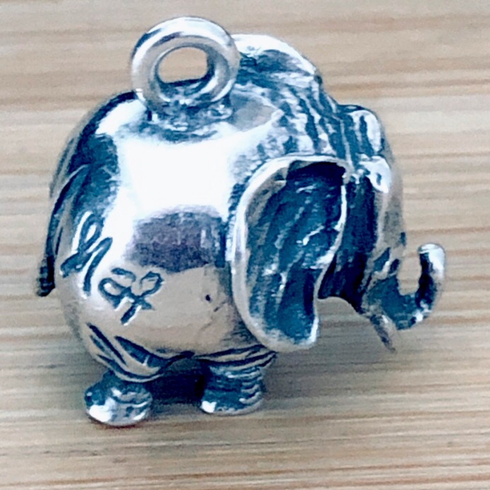 $57  Michael Friedman Estate Designer Elephant Charm  Sterling  Marked MAF 925